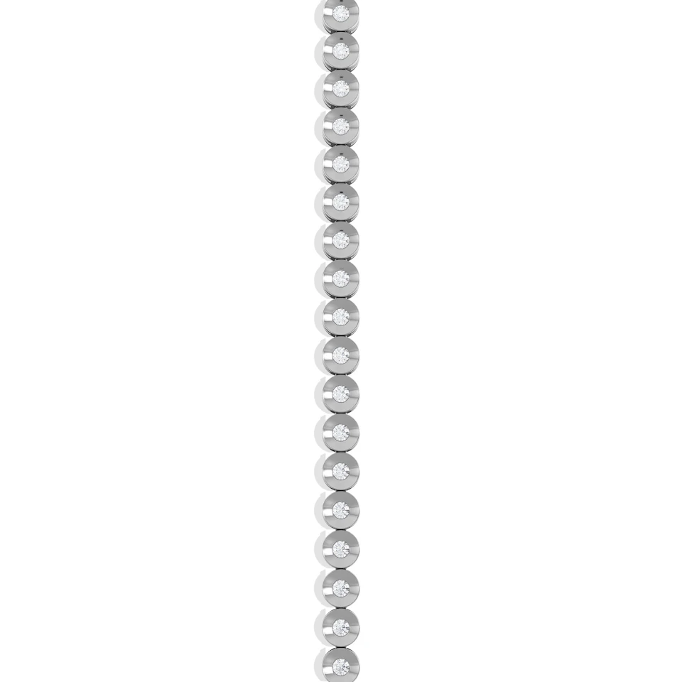 0.50ct Round Cut Lab Diamond Bezel Tennis Bracelet in Sterling Silver