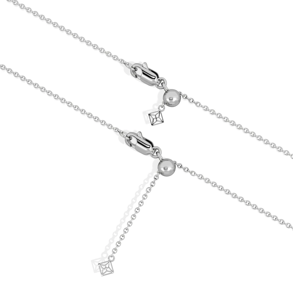 Infinity Love 0.08ct Lab Diamond Chain Bracelet in Sterling Silver