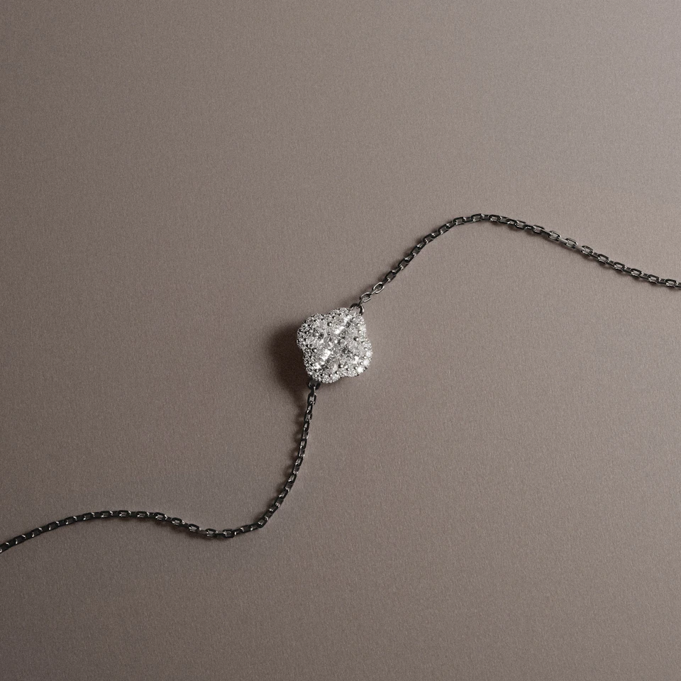 Alegria 0.91ct Lab Diamond Halo Bracelet in 9K White Gold