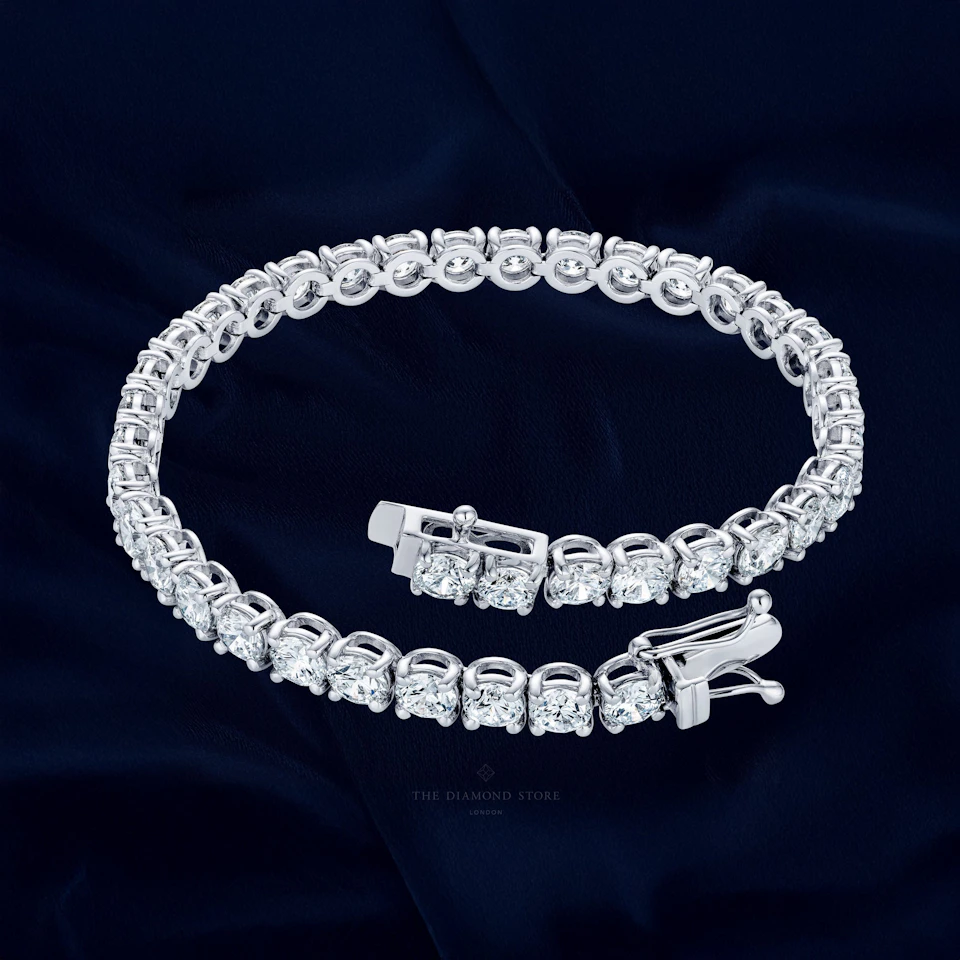 LUXE 12.00ct Lab Diamond Tennis Bracelet with IGI Certified Brilliant-Cut Diamonds in 18K White Gold