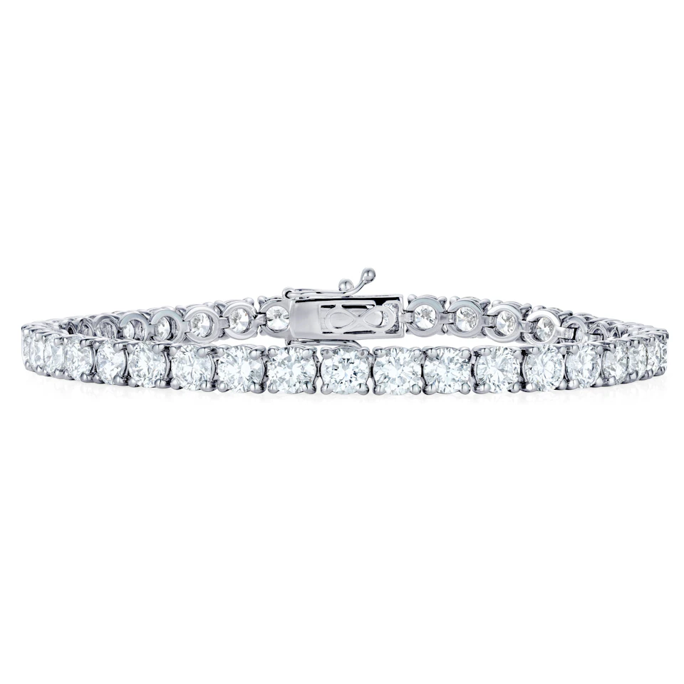 LUXE 12.00ct Lab Diamond Tennis Bracelet with IGI Certified Brilliant-Cut Diamonds in 18K White Gold
