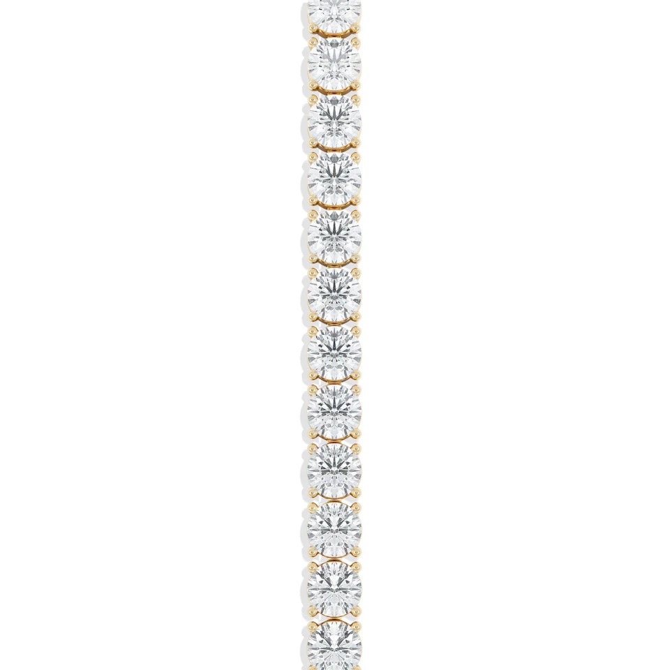 LUXE 12.00ct Lab Diamond Tennis Bracelet with IGI Certified Brilliant-Cut Diamonds in 18K Yellow Gold