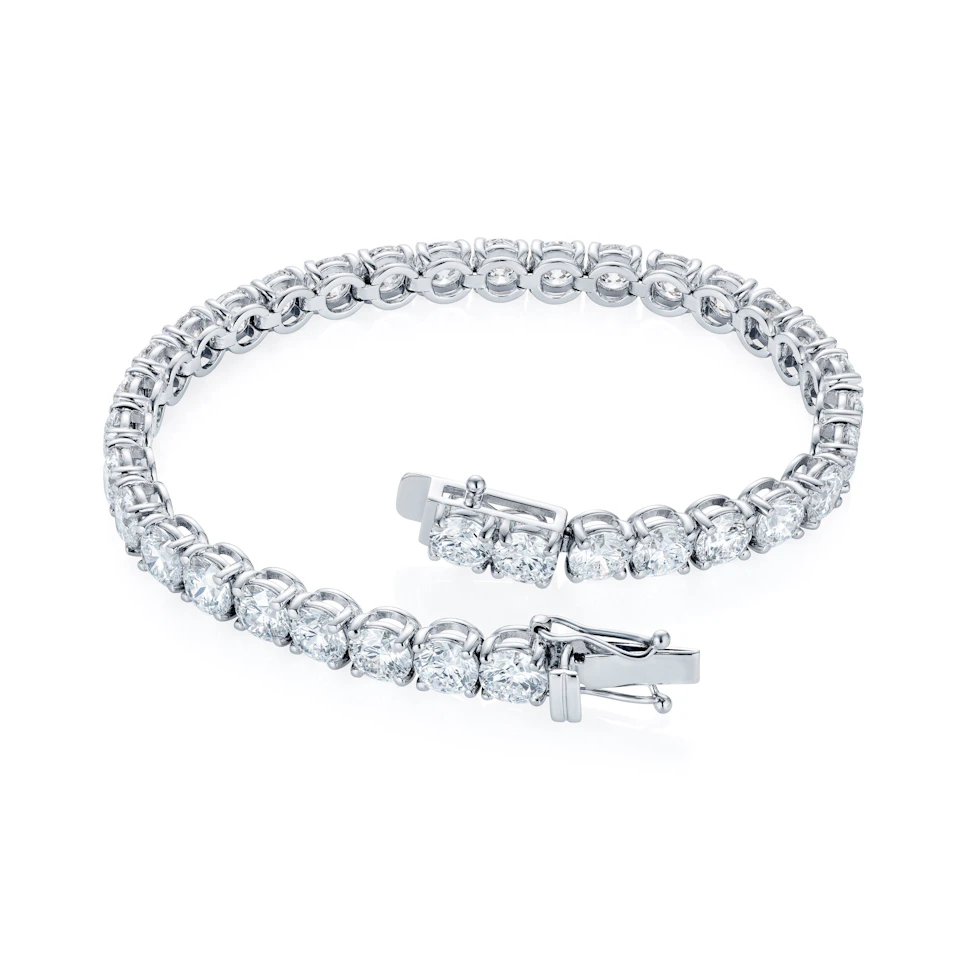 LUXE 19.00ct Lab Diamond Tennis Bracelet with IGI Certified Brilliant-Cut Diamonds in 18K White Gold