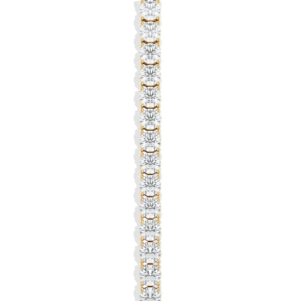 LUXE 19.00ct Lab Diamond Tennis Bracelet with IGI Certified Brilliant-Cut Diamonds in 18K Yellow Gold