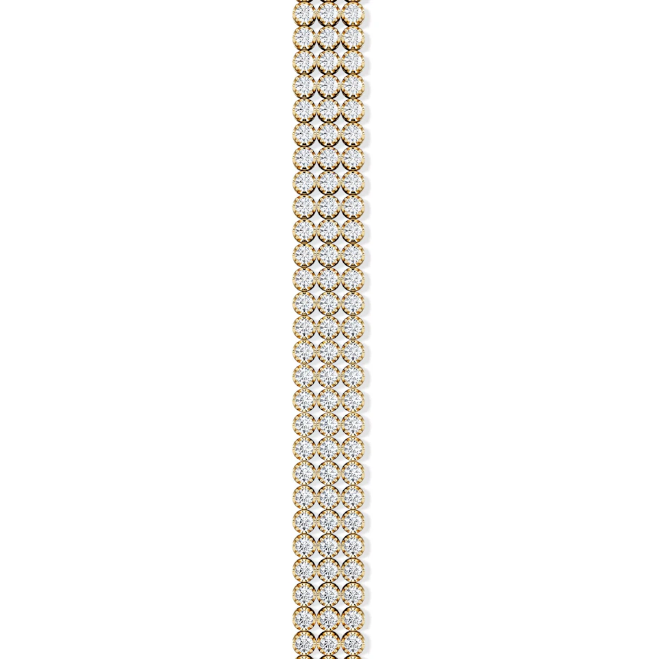 Soirée 4.15ct Round Cut Lab Diamond Tennis Bracelet in 18K Yellow Gold