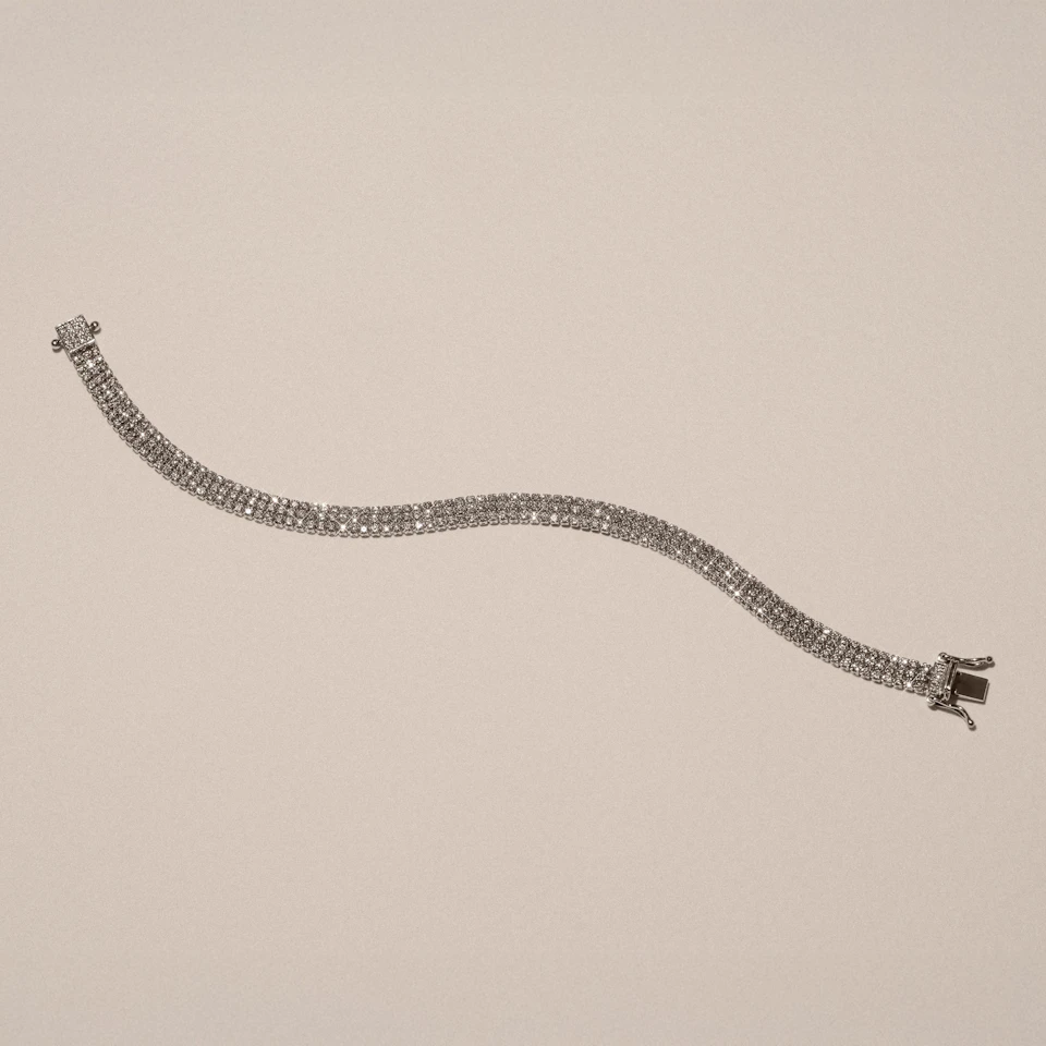 Soirée 4.15ct Round Cut Lab Diamond Tennis Bracelet in 18K White Gold