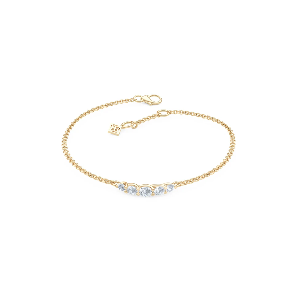 Legacy 0.50ct Round Cut Lab Diamond Bracelet in 18K Yellow Gold