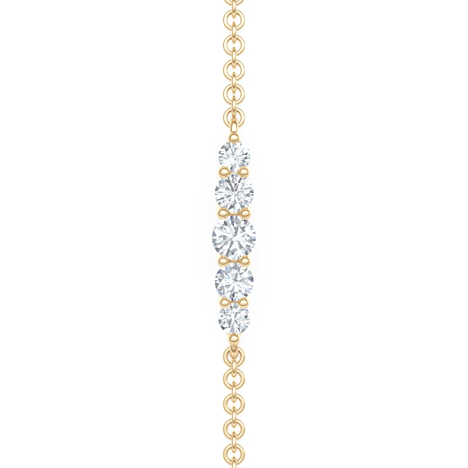 Legacy 0.50ct Round Cut Lab Diamond Bracelet in 18K Yellow Gold