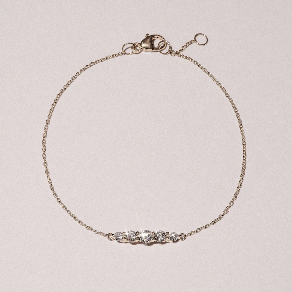 Legacy 0.50ct Round Cut Lab Diamond Bracelet in 18K Yellow Gold