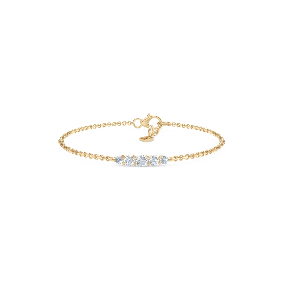 Legacy 0.50ct Round Cut Lab Diamond Bracelet in 18K Yellow Gold