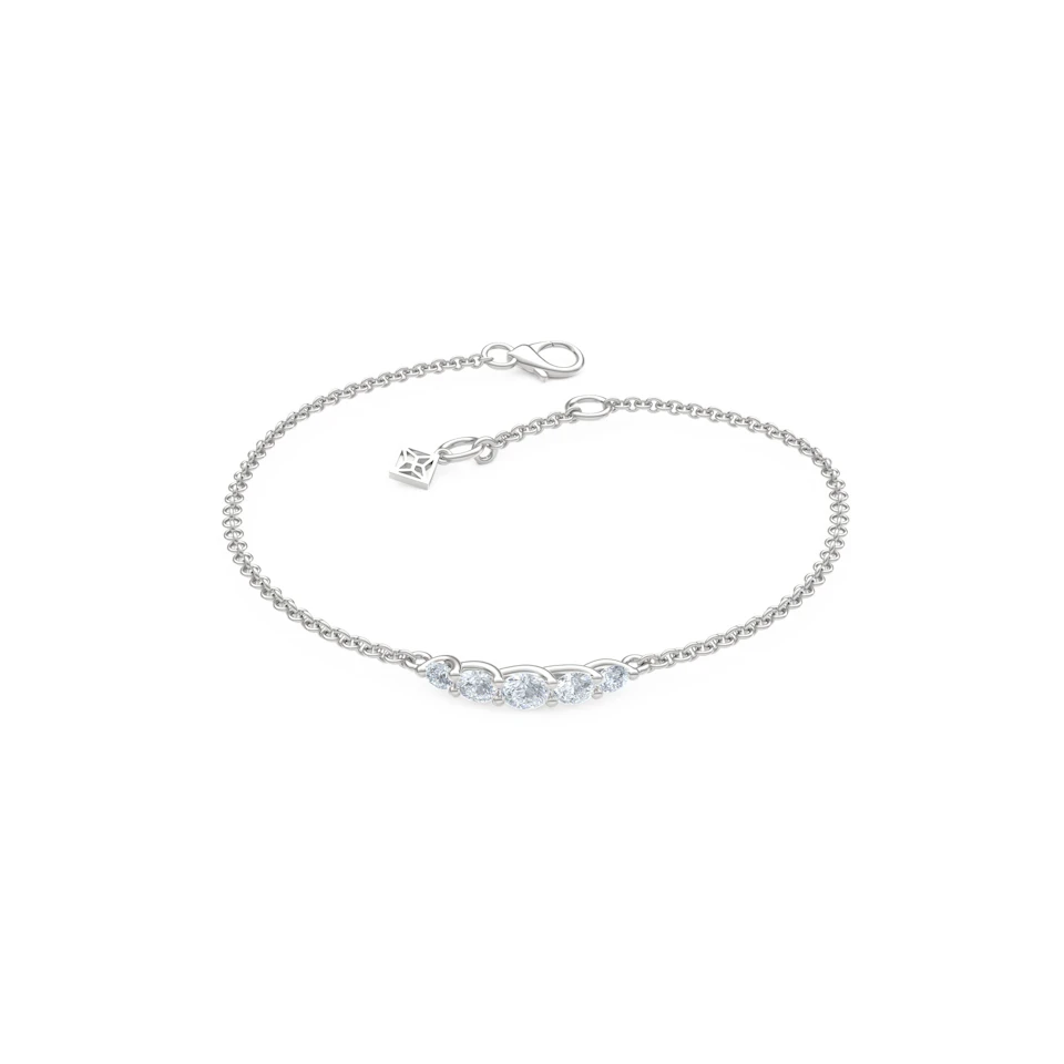 Legacy 0.50ct Round Cut Lab Diamond Bracelet in 18K White Gold
