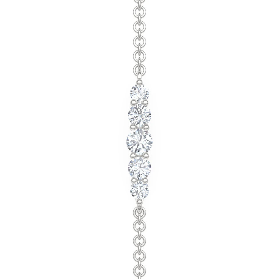 Legacy 0.50ct Round Cut Lab Diamond Bracelet in 18K White Gold