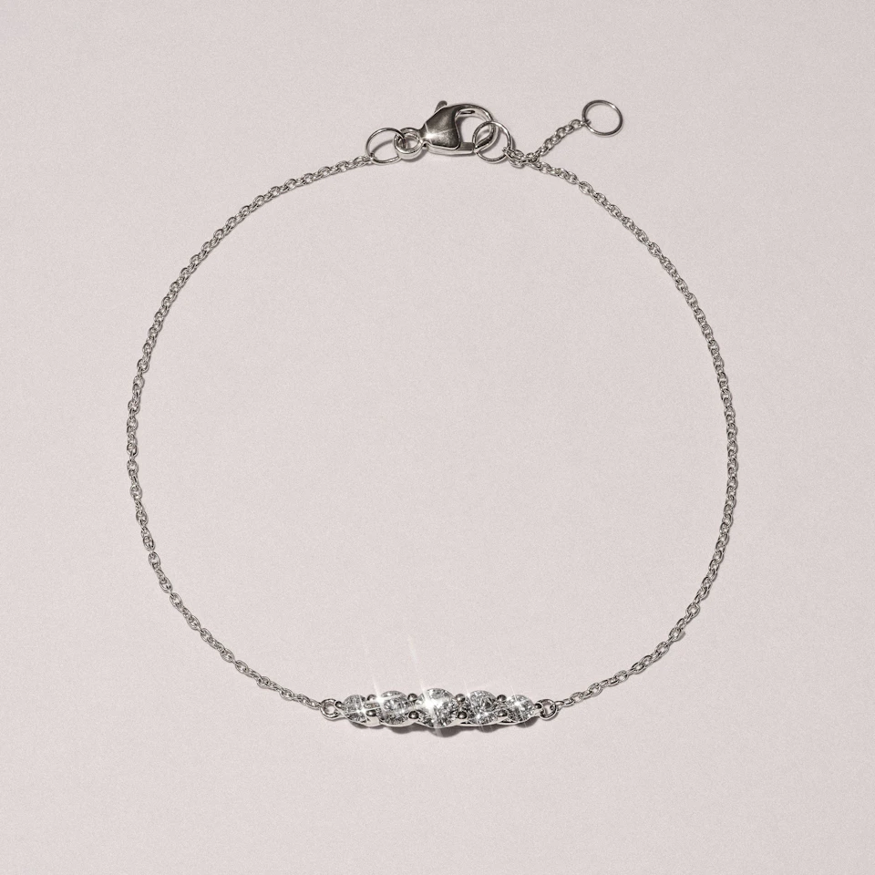 Legacy 0.50ct Round Cut Lab Diamond Bracelet in 18K White Gold