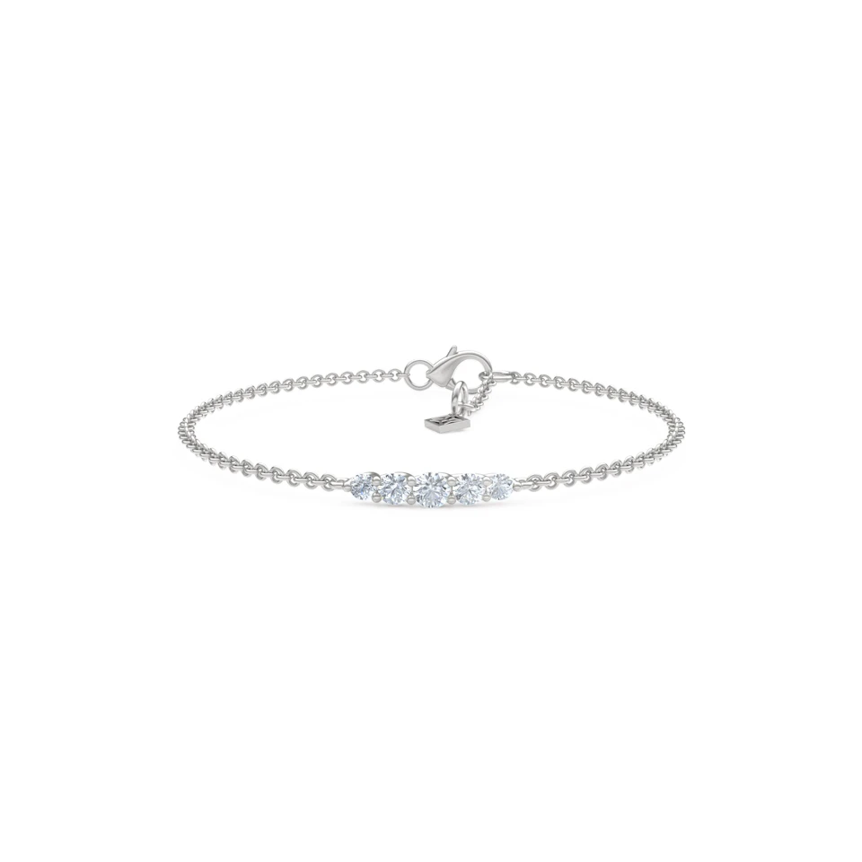 Legacy 0.50ct Round Cut Lab Diamond Bracelet in 18K White Gold
