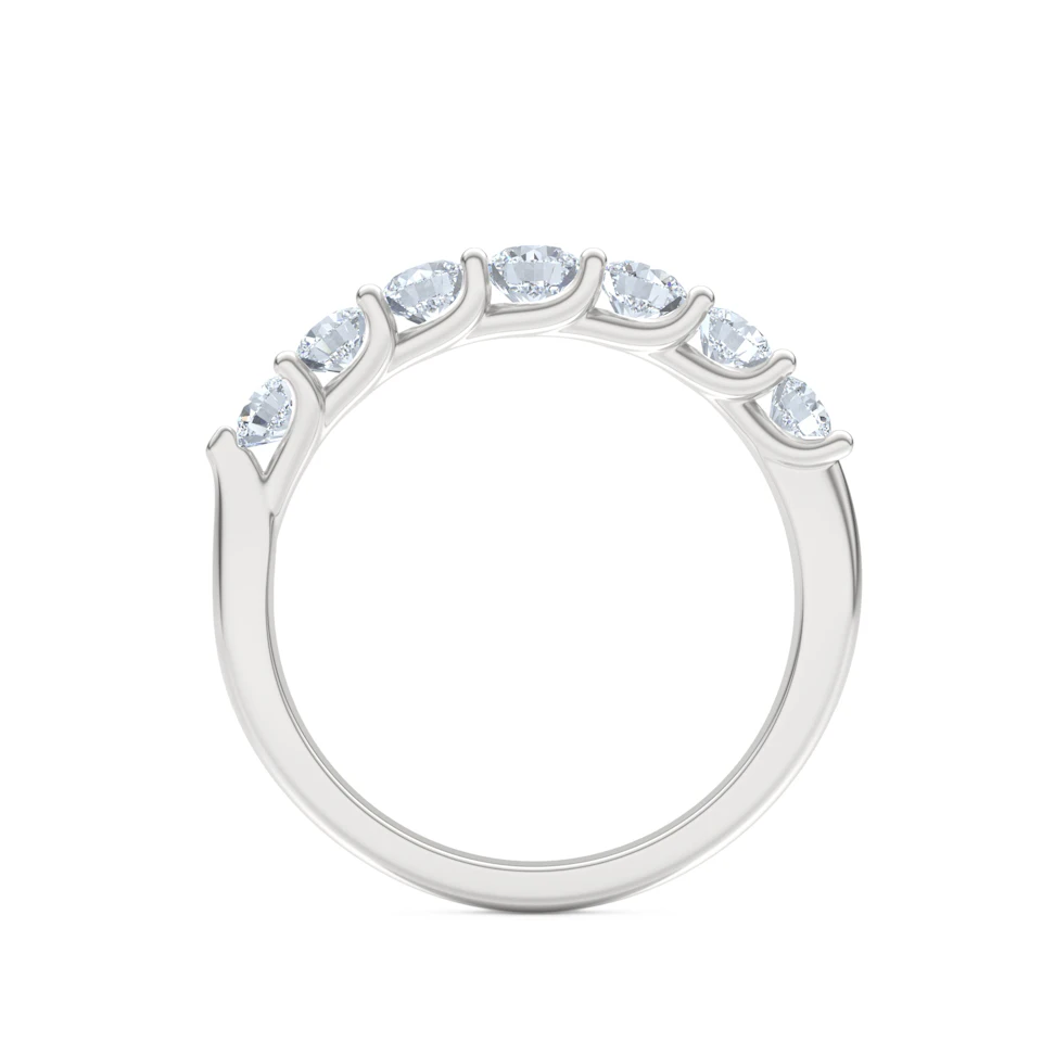 Legacy 1.00ct Round Cut Lab Diamond Half Eternity Ring in Platinum
