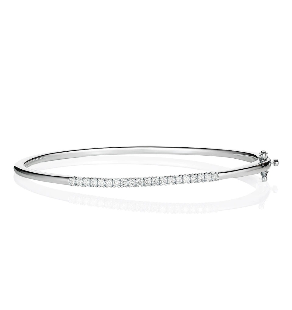 0.50ct Lab Diamond Eternity Bangle H/Si Quality Set in 925 Sterling Silver