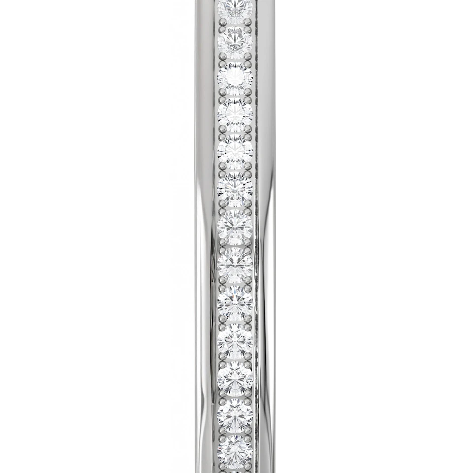 Heritage 0.50ct Round Cut Lab Diamond Bangle in Sterling Silver