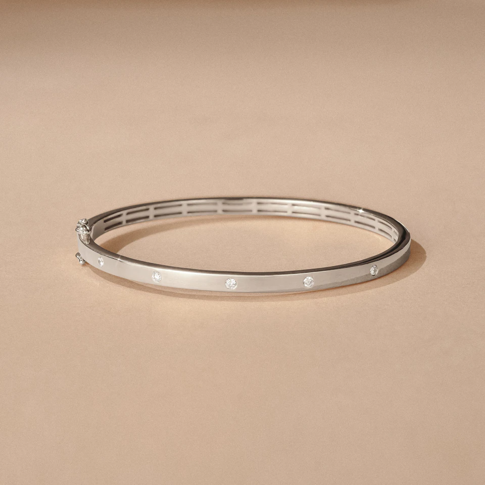Élan 0.15ct Lab Diamond Bangle in Sterling Silver