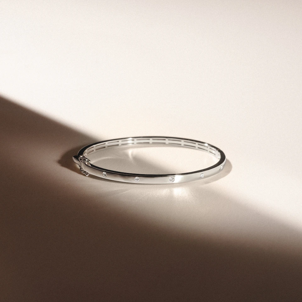 Élan 0.15ct Lab Diamond Bangle in Sterling Silver