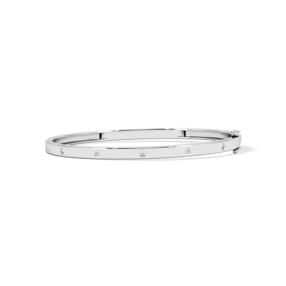 Élan 0.15ct Lab Diamond Bangle in Sterling Silver