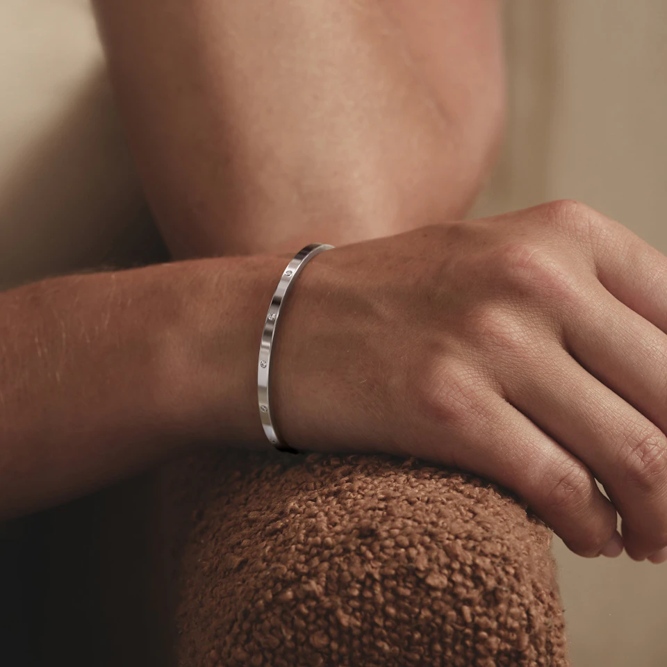 Élan 0.15ct Lab Diamond Bangle in18K Gold Vermeil