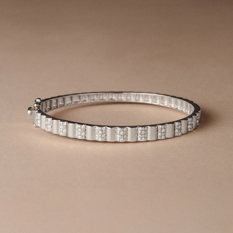 Contour 0.50ct Lab Diamond Bangle in Sterling Silver