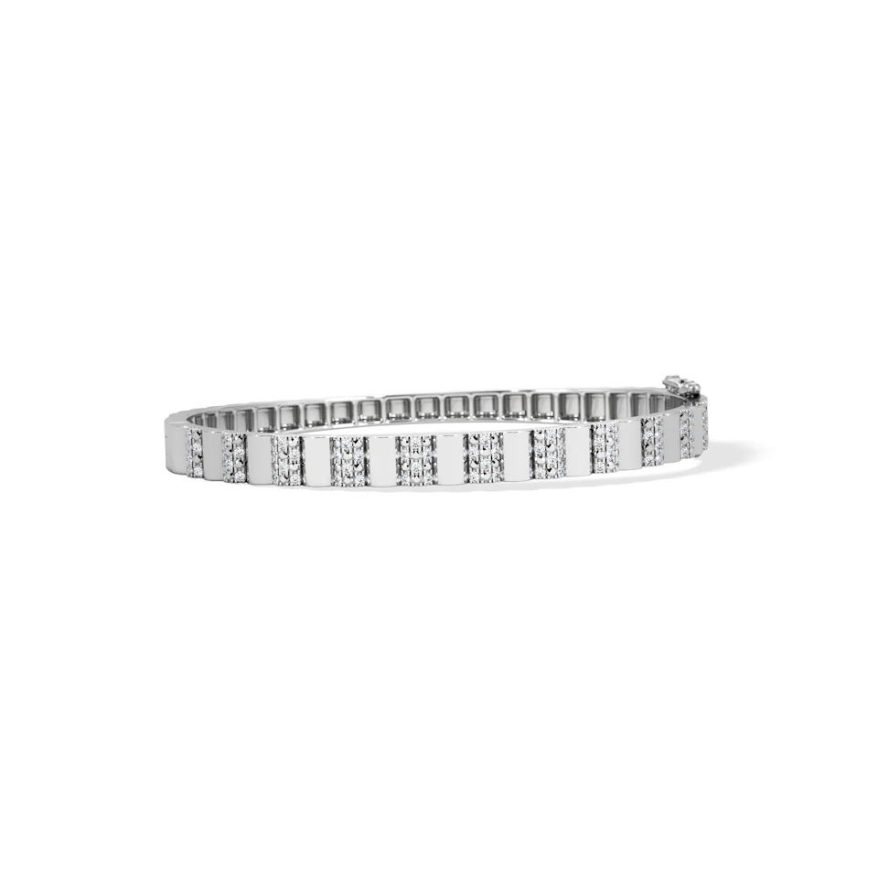 Contour 0.50ct Lab Diamond Bangle in Sterling Silver