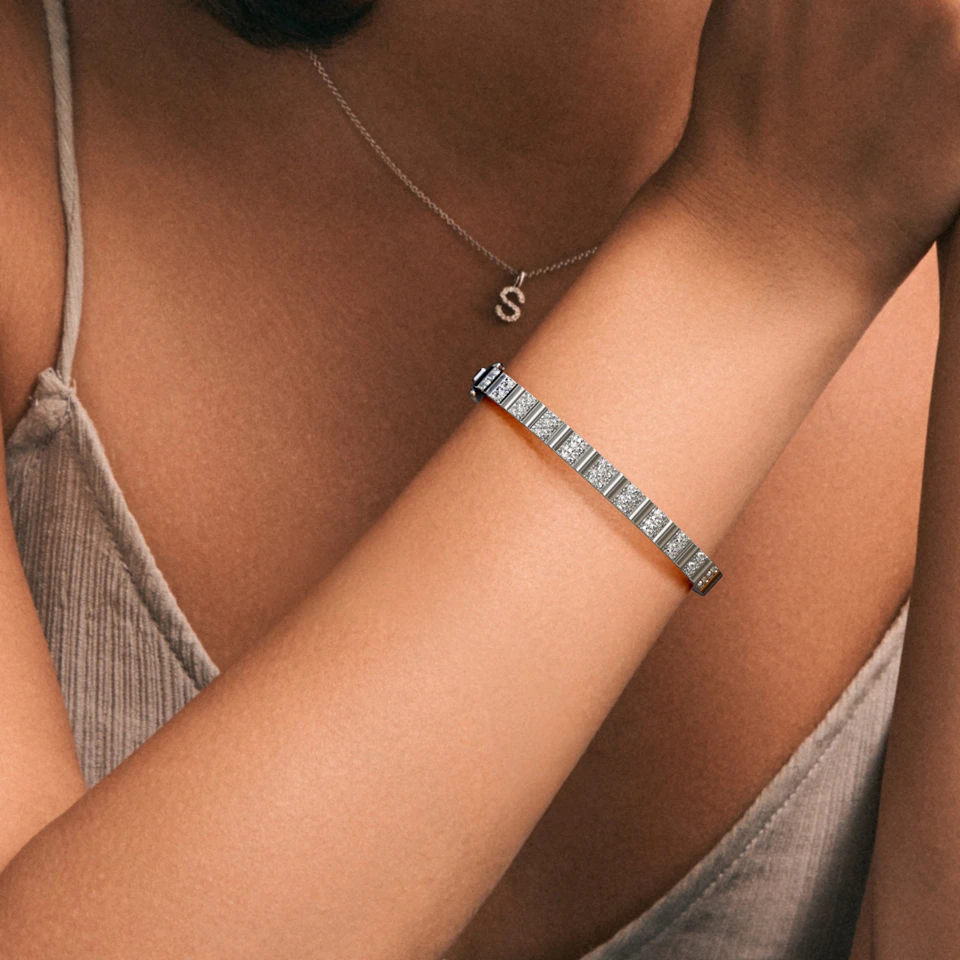 Contour 0.50ct Lab Diamond Bangle in Sterling Silver