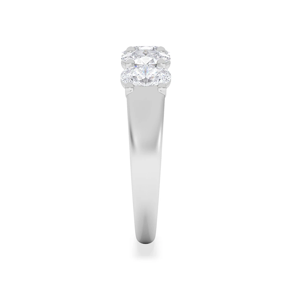 Unity 1.00ct Oval Cut Lab Diamond 5 Stone Ring in Platinum