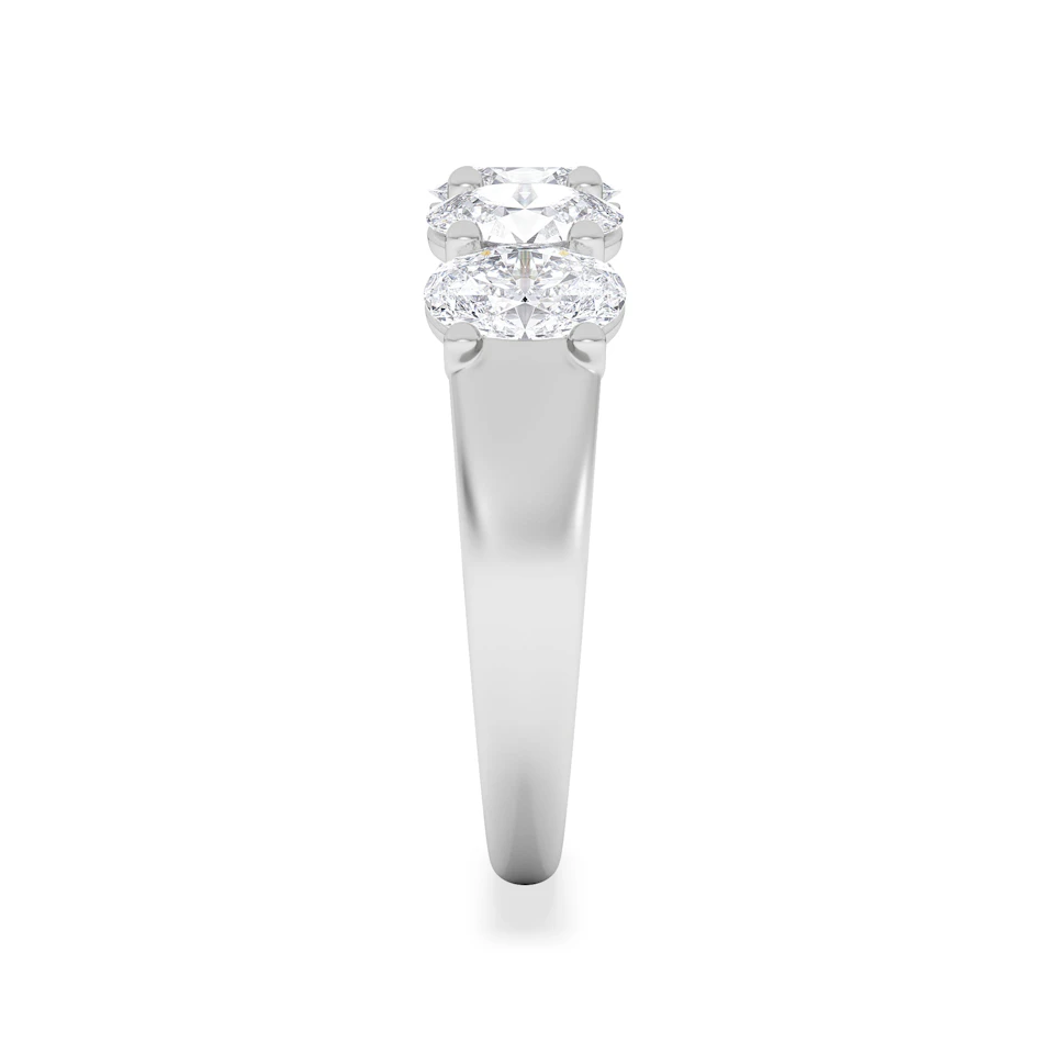 Unity 2.00ct Oval Cut Lab Diamond 5 Stone Ring in Platinum