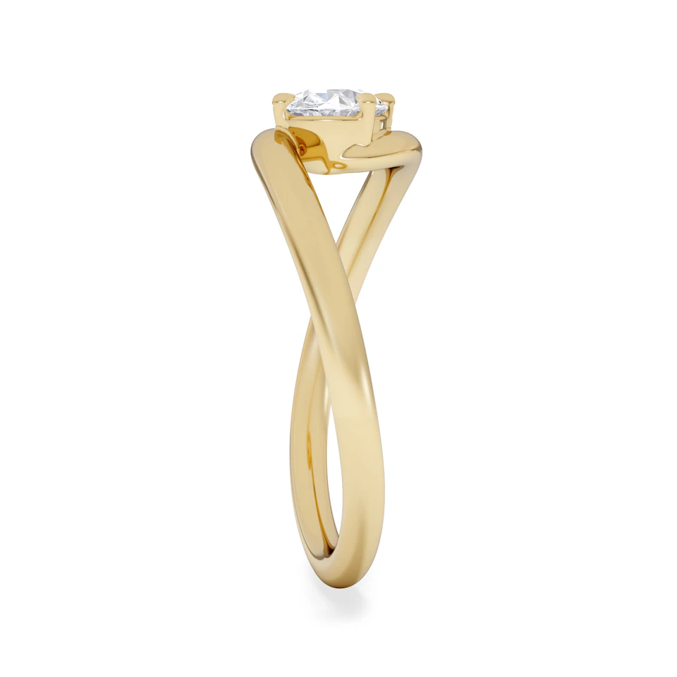 Affinity 0.50ct Oval Cut Lab Diamond Solitaire Engagement Ring in 18K Yellow Gold