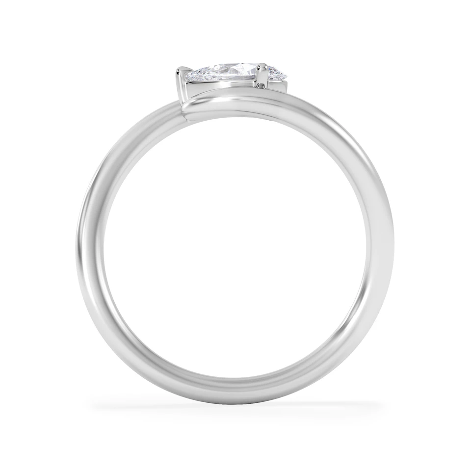 Affinity 0.50ct Pear Cut Lab Diamond Solitaire Engagement Ring in Platinum