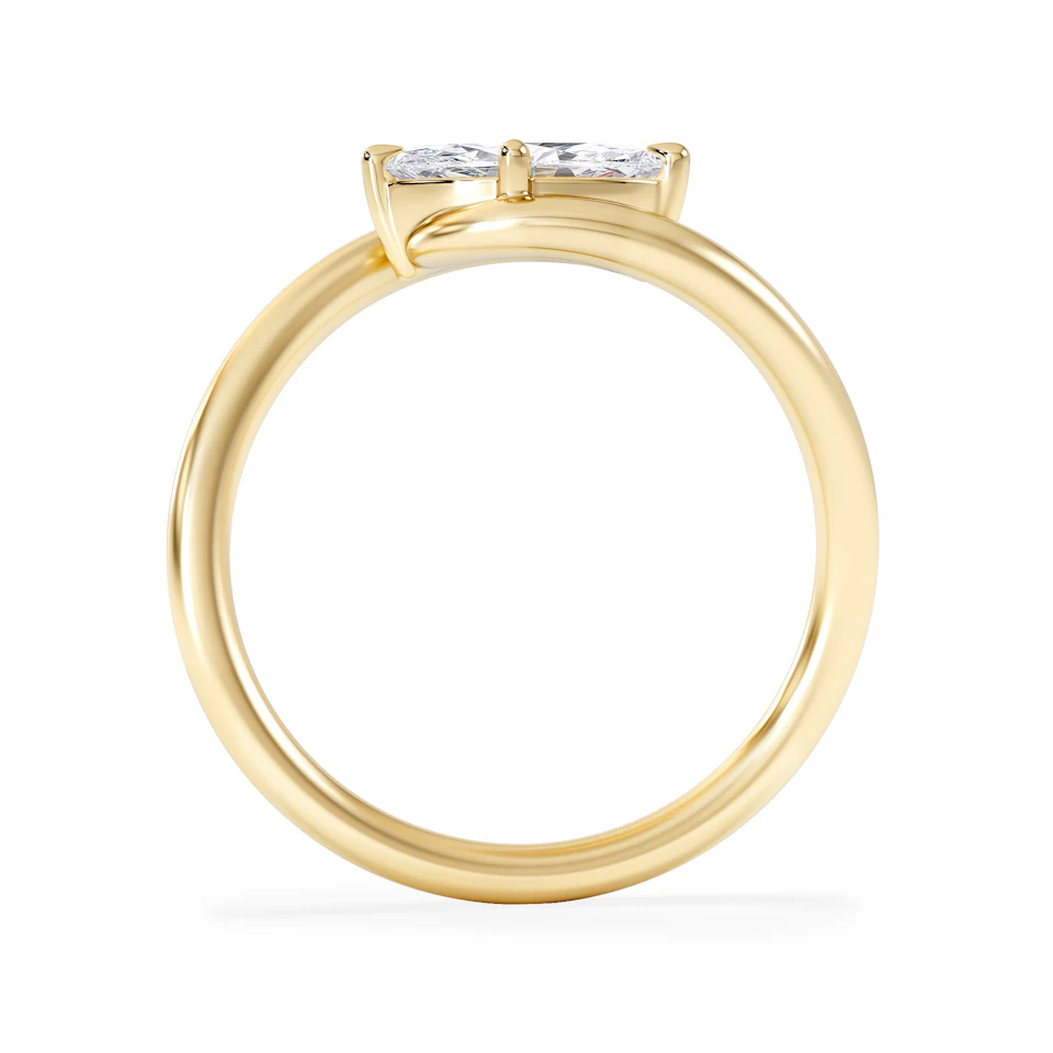 Affinity 0.50ct Marquise Cut Lab Diamond Solitaire Engagement Ring in 18K Yellow Gold