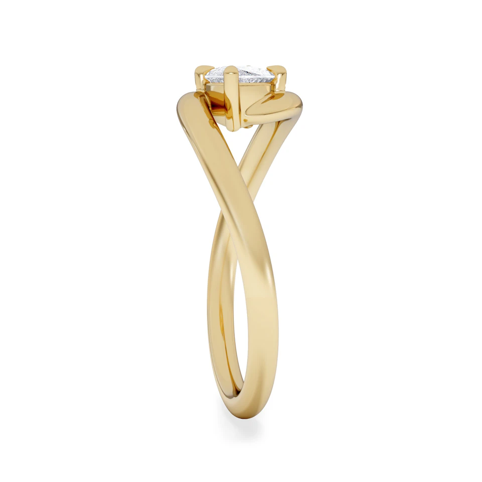 Affinity 0.50ct Marquise Cut Lab Diamond Solitaire Engagement Ring in 18K Yellow Gold