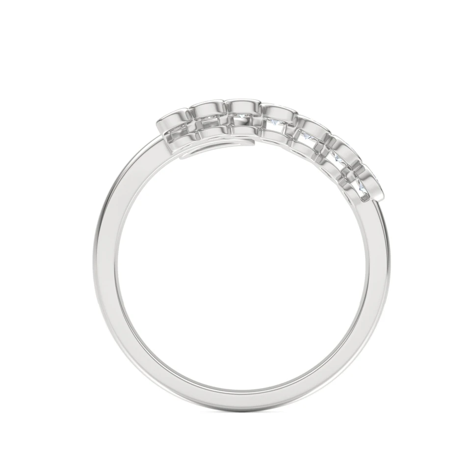 Skyline 0.45ct Pear and Round Cut Lab Diamond Ring in 14K White Gold