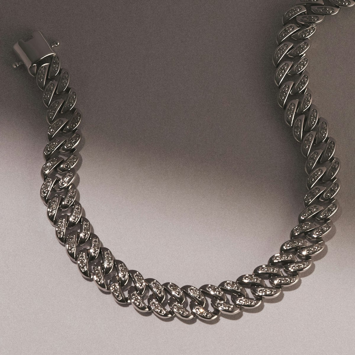 7 Inch Havana Cuban Lab Diamond Bracelet 0.40ct Cuban Lab Diamond Set in 925 Silver