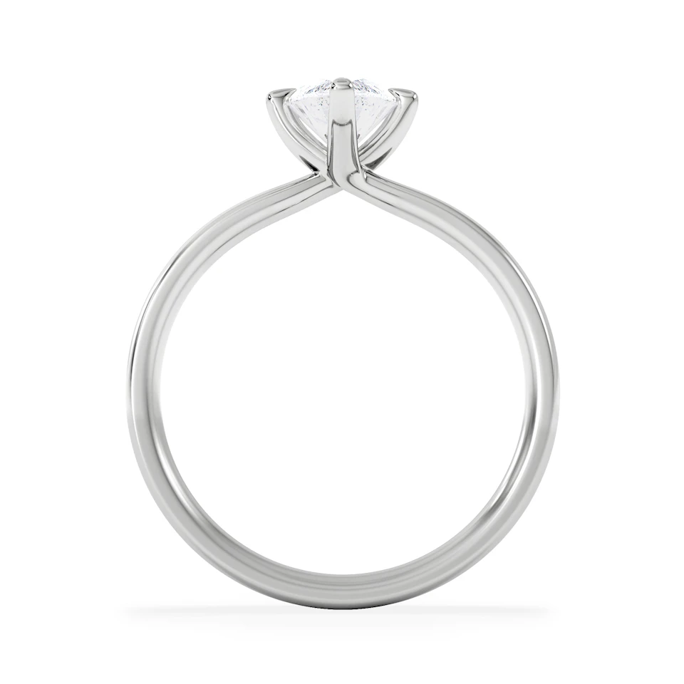 Origin Twist 1.00ct Marquise Cut Lab Diamond Solitaire Engagement Ring in 18K White Gold