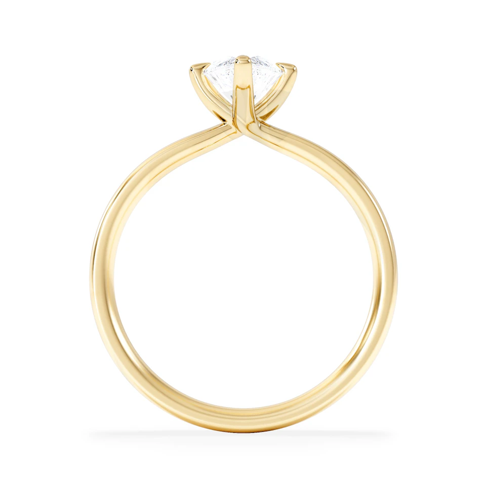 Origin Twist 1.00ct Marquise Cut Lab Diamond Solitaire Engagement Ring in 18K Yellow Gold