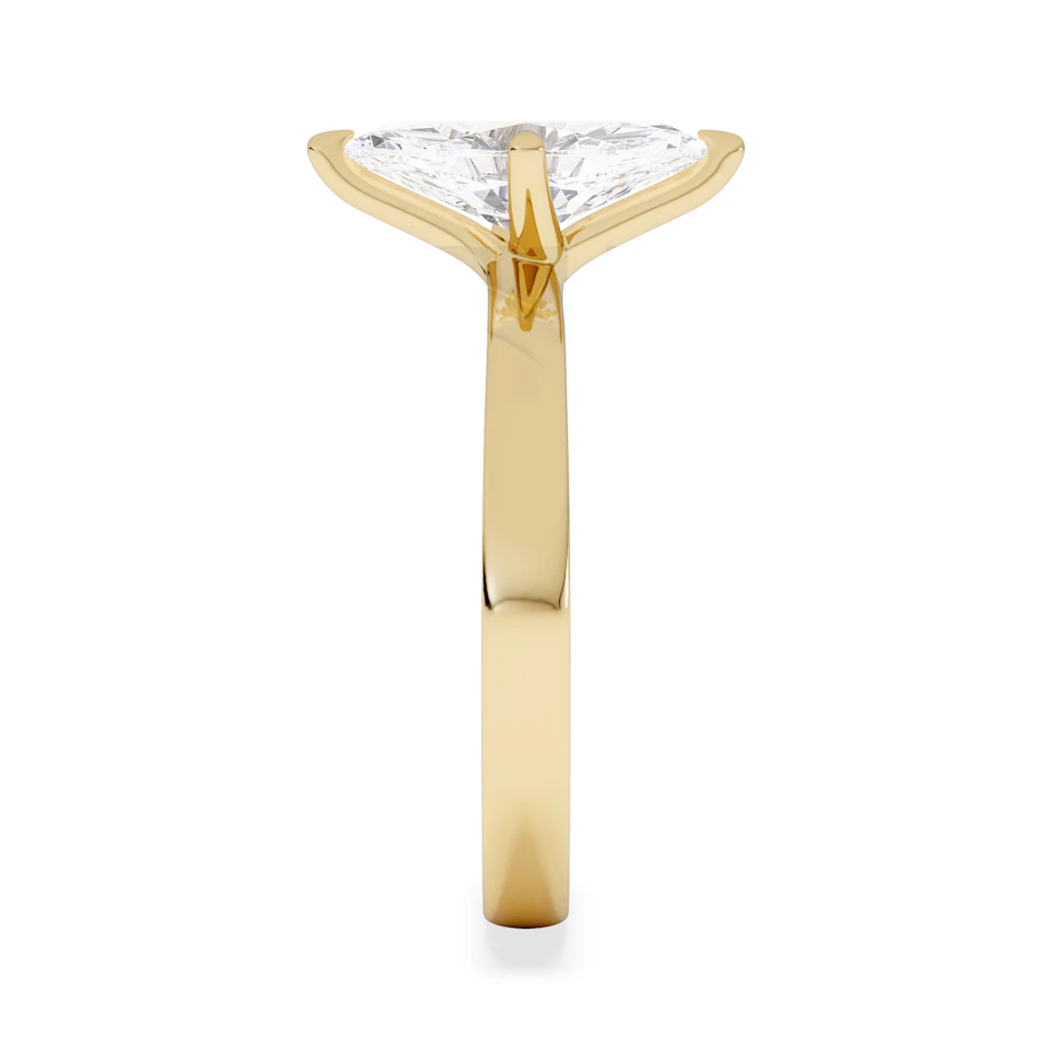 Origin Twist 1.00ct Marquise Cut Lab Diamond Solitaire Engagement Ring in 18K Yellow Gold