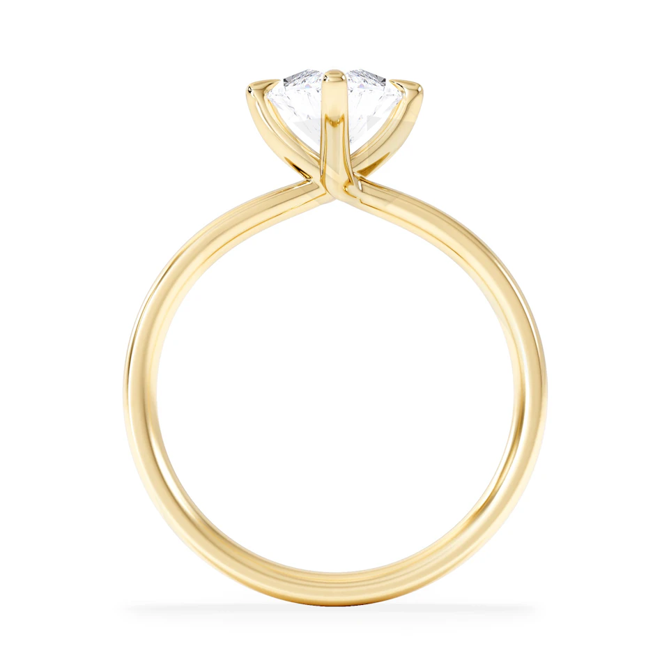 Origin Twist 2.00ct Marquise Cut Lab Diamond Solitaire Engagement Ring in 18K Yellow Gold
