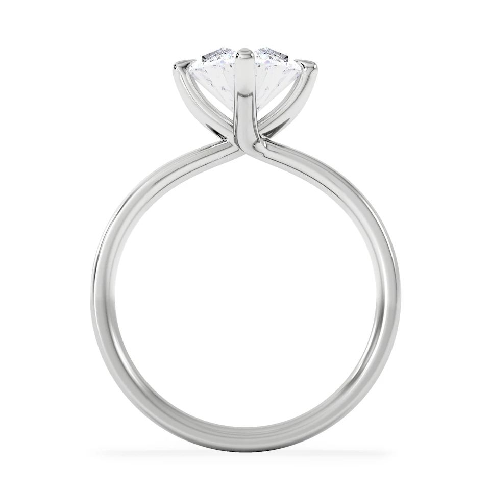 Origin Twist 3.00ct Marquise Cut Lab Diamond Solitaire Engagement Ring in 18K White Gold