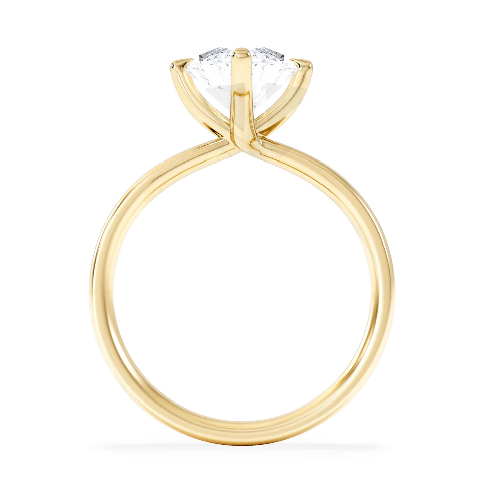 Origin Twist 3.00ct Marquise Cut Lab Diamond Solitaire Engagement Ring in 18K Yellow Gold