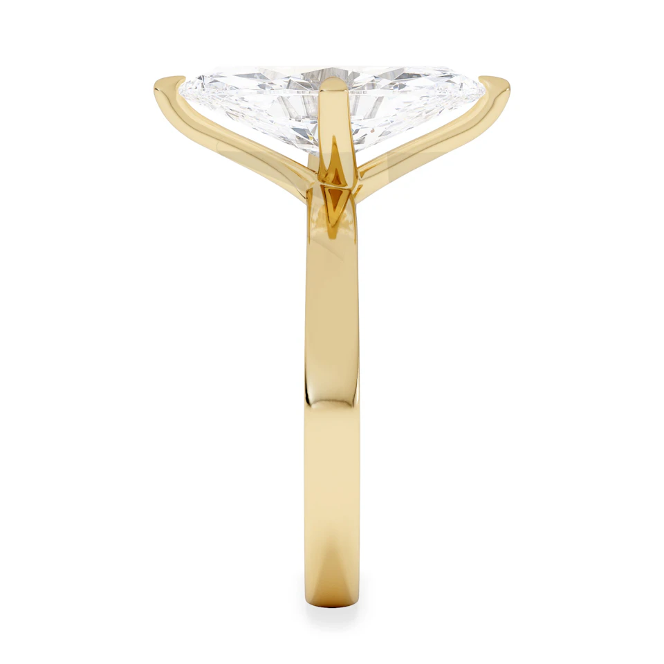 Origin Twist 3.00ct Marquise Cut Lab Diamond Solitaire Engagement Ring in 18K Yellow Gold