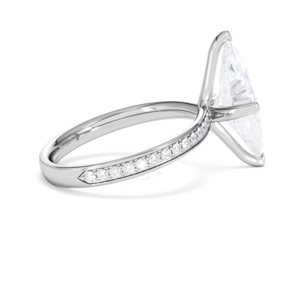 Origin Twist 3.00ct Marquise Cut Lab Diamond Solitaire Engagement Ring with Side Stones in Platinum