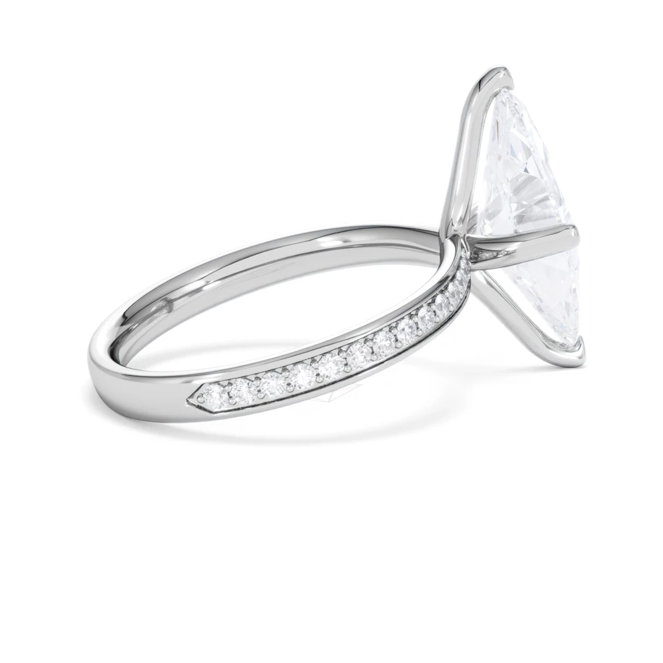 Origin Twist 3.00ct Marquise Cut Lab Diamond Solitaire Engagement Ring with Side Stones in Platinum
