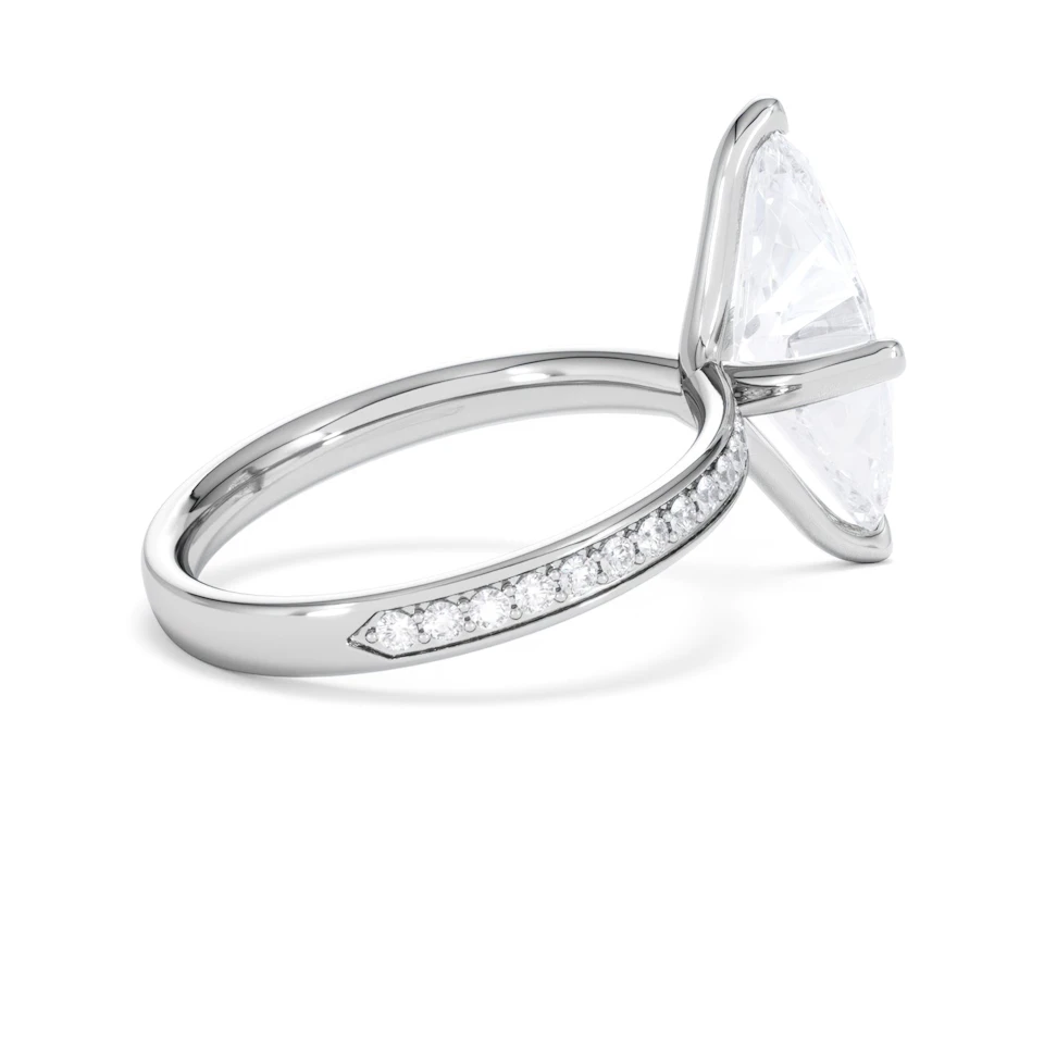 Origin Twist 3.00ct Marquise Cut Lab Diamond Solitaire Engagement Ring with Side Stones in Platinum