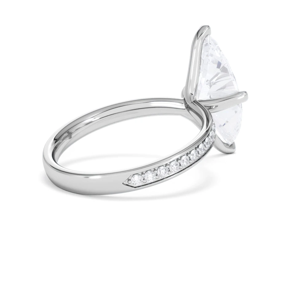 Origin Twist 3.00ct Marquise Cut Lab Diamond Solitaire Engagement Ring with Side Stones in Platinum