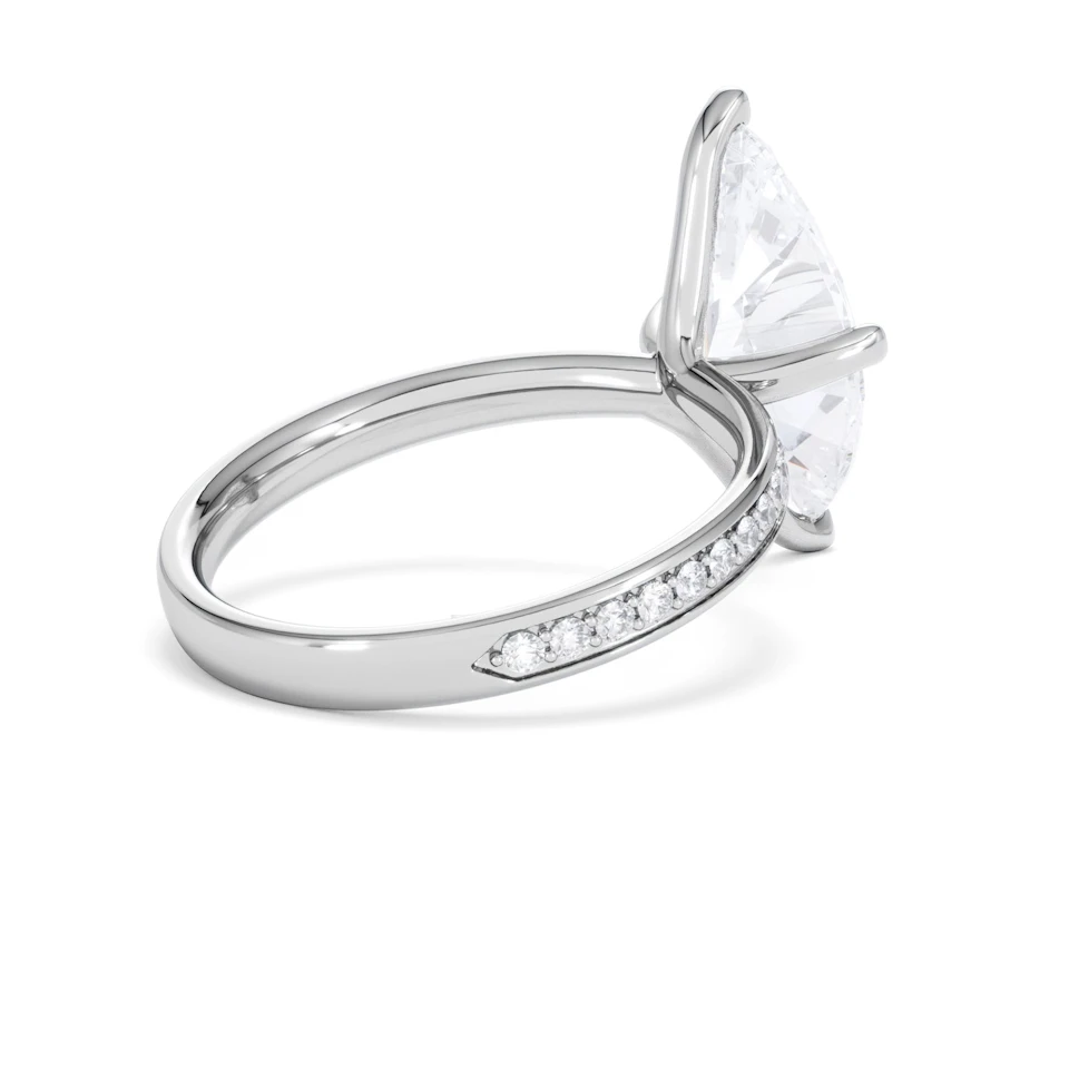 Origin Twist 3.00ct Marquise Cut Lab Diamond Solitaire Engagement Ring with Side Stones in Platinum