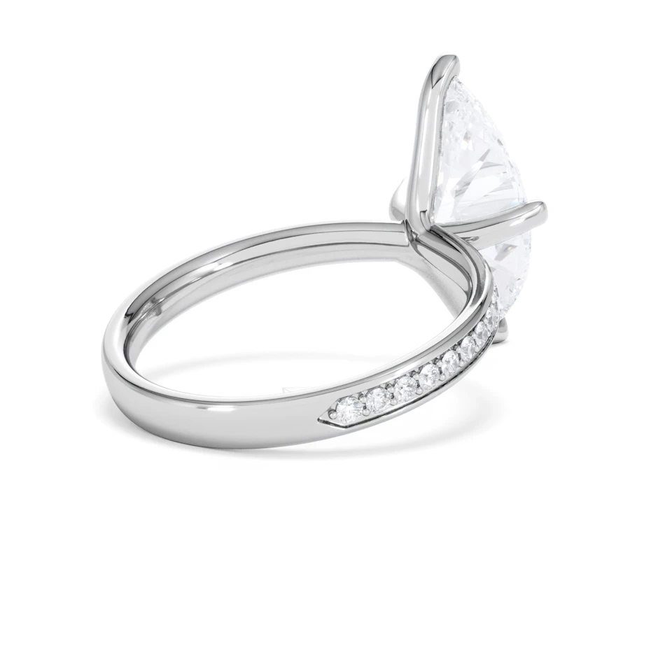 Origin Twist 3.00ct Marquise Cut Lab Diamond Solitaire Engagement Ring with Side Stones in Platinum