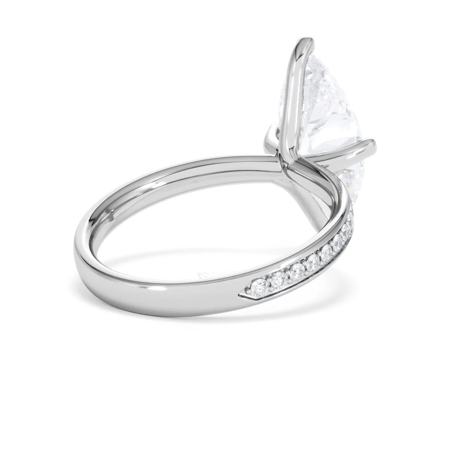 Origin Twist 3.00ct Marquise Cut Lab Diamond Solitaire Engagement Ring with Side Stones in Platinum